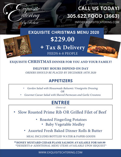 Exquisite Catering Christmas Dinner Family Meal 2020